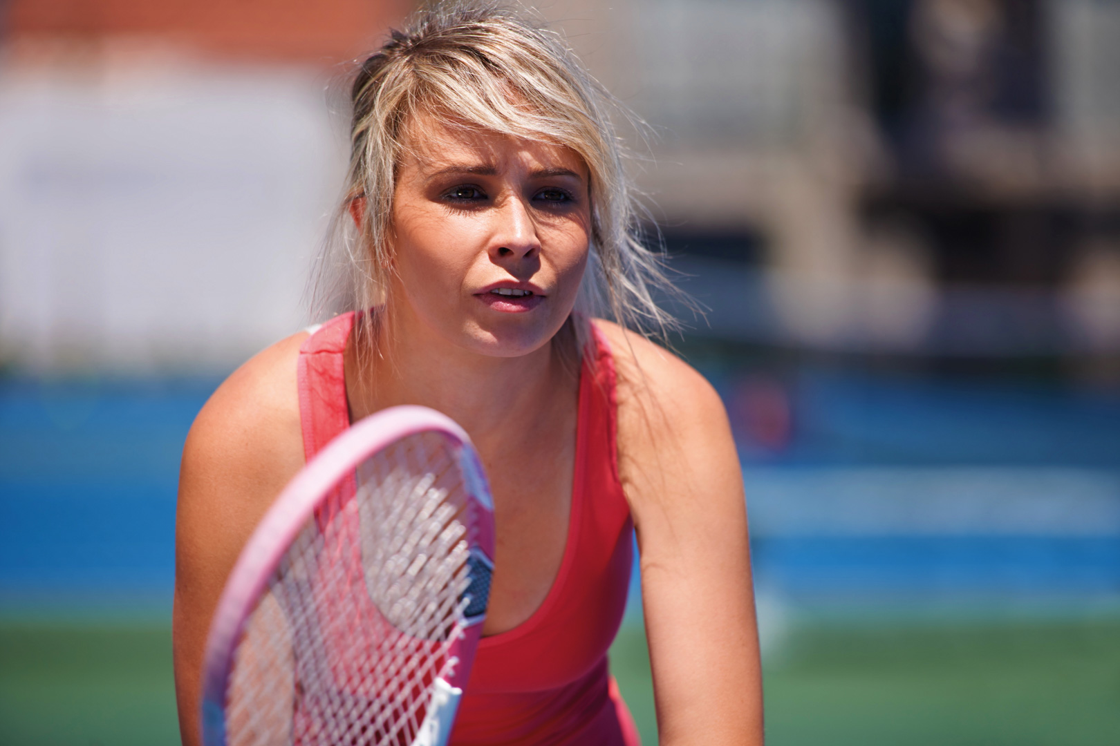 Girl playing tennis